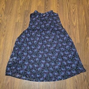 GemO Womens Sleeveless Tank Top Blouse Size 38 M Purple Floral Summer Layering